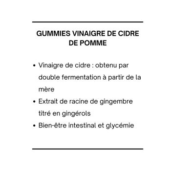 Gummies Vinaigre de Cidre + Gingembre - 30 jours 2