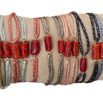 Bracelet with coral tube