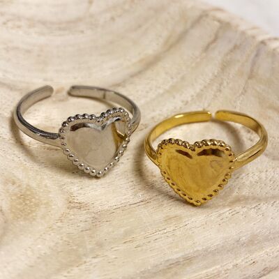 heart with lace ring | stainless steel one size