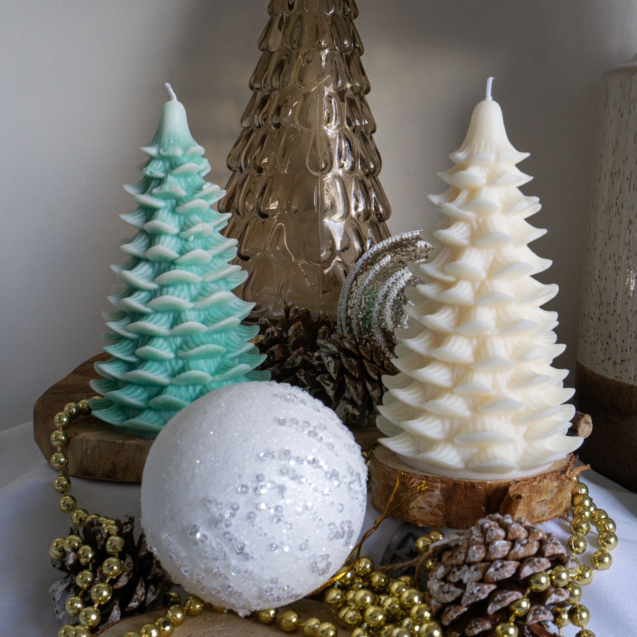 Vela Árbol de Navidad - Vela de Navidad - Vela decorativa de Navidad - El Árbol de Enebro - Vela para decoración navideña - Fiesta de Navidad