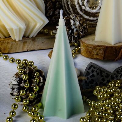 Vela de árbol de Navidad - Vela de Navidad - Vela decorativa de Navidad - Árbol de pilares - Vela para decoración navideña - Fiesta de Navidad