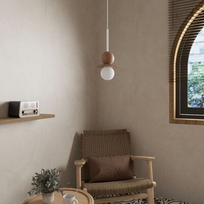 WODY Hourglass Pendant | Eco-responsible wooden pendant light