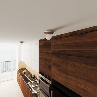 Solitario WODY | Lámpara de pared minimalista de madera.