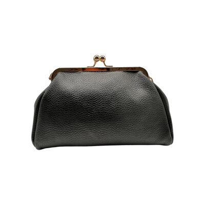 ANNE BLACK GRAIN LEATHER CROSSBODY BAG