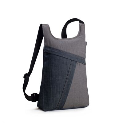 Basic RUCKSACK MODELL CDV GRAU/BLAU -HANDMADE-