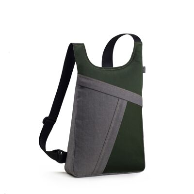 MOCHILA basic MODELO CDV VERDE/GRIS -HANDMADe-