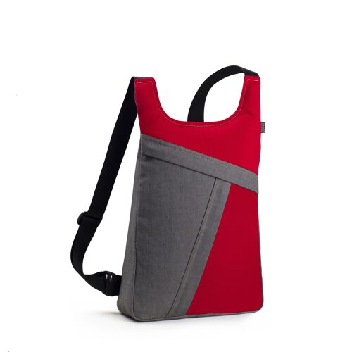 MOCHILA basic MODELO CDV ROJA/GRIS -HANDMADe-