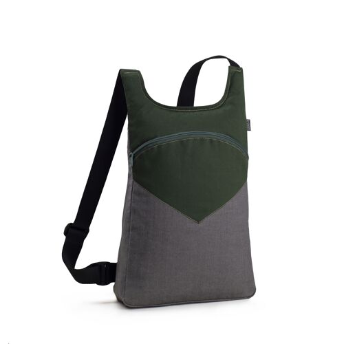 NUEVA MOCHILA basic MODELO CDM VERDE/GRIS -HANDMADe-