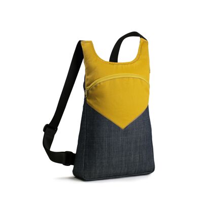 NEW basic BACKPACK MODEL CDM YELLOW/BLUE -HANDMADe-