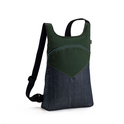 NEW basic BACKPACK MODEL CDM GREEN/BLUE -HANDMADe-