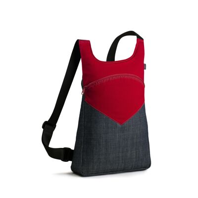 NOUVEAU SAC À DOS basique MODÈLE CDM ROUGE/BLEU -HANDMADe-