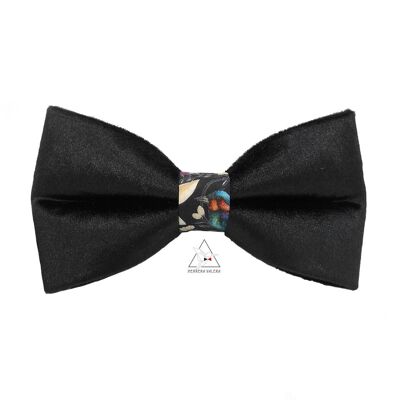 Elegant black velvet bow tie - Herrera Valera