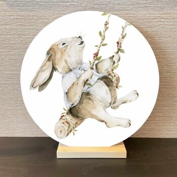 lapin cercle mural (Ø20cm / Ø40cm) 2