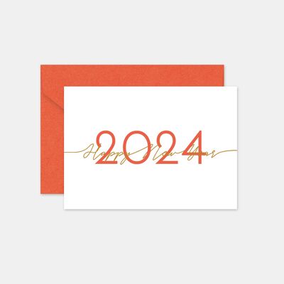 Mattone di calligrafia della carta del felice anno nuovo