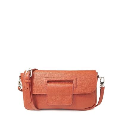 Bolso baguette Bonn 29 de piel granulada ardilla