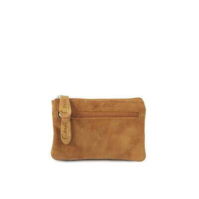 porte monnaie en daim camel CARNABY 105