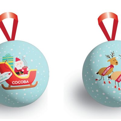 Cocoba Christmas Bauble with Hot Chocolate Bombe Inside
