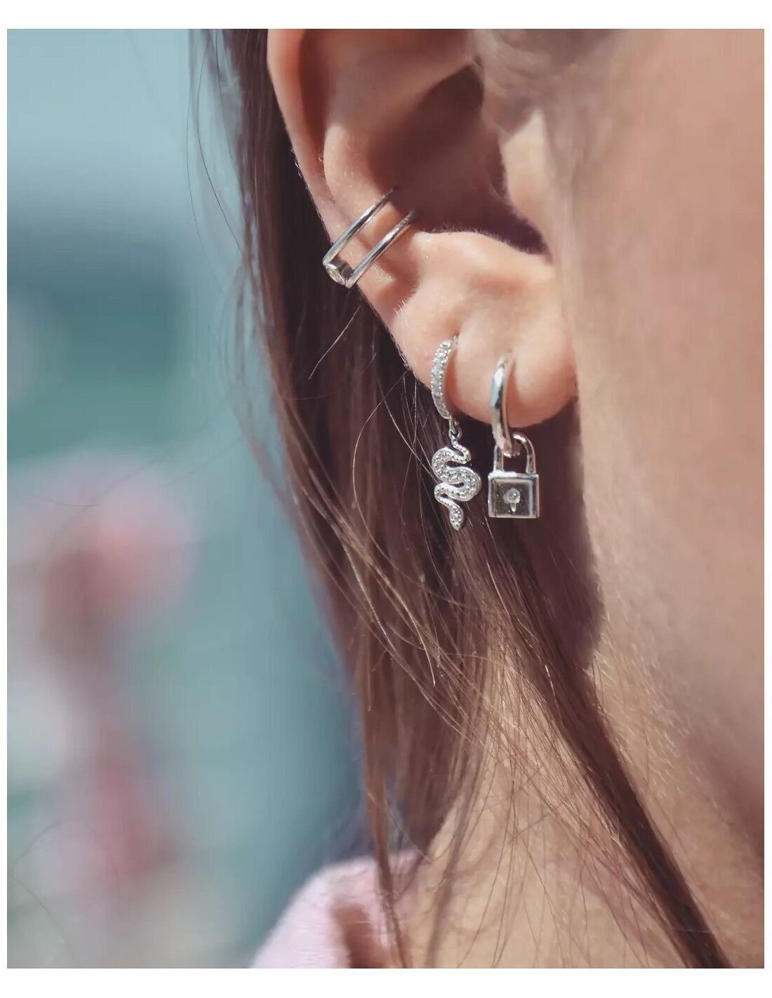 Orecchini a cerchio ELKINS in argento o oro placcato