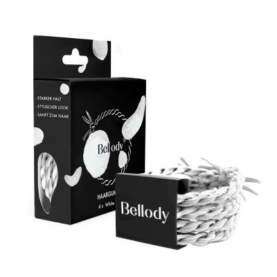 Hair ties white - Bellody® (4 pieces - White Canyon)