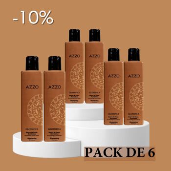 Shampoing Fève de Cacao Illuminatrice Glossifica 250ml - Lot de 6