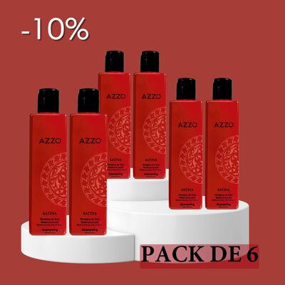 Satina Restrukturierendes Seidenprotein-Shampoo 250 ml – 6er-Pack