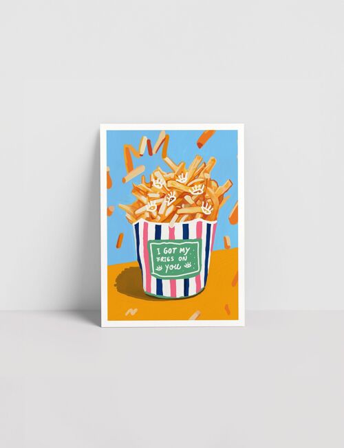 I got my fries on you - Greeting Card