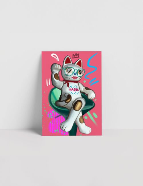 Lucky Cat  - Greeting Card