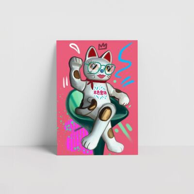 Lucky Cat  - Greeting Card