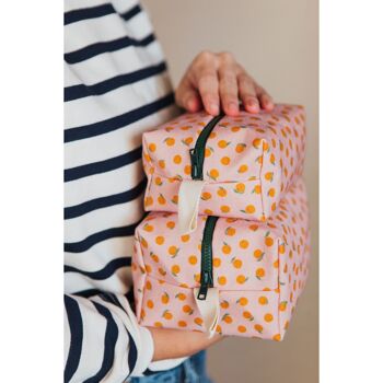 Trousse de toilette rose orange 1