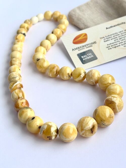 Exclusive Milky Baltic Amber Necklace