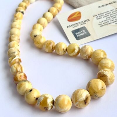 Exclusive Milky Baltic Amber Necklace