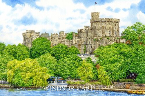 Berkshire, Fridge Magnet with view of Windsor Castle