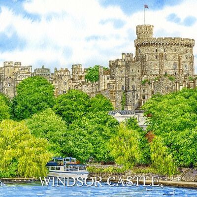 Berkshire, Imán para nevera con vistas al Castillo de Windsor