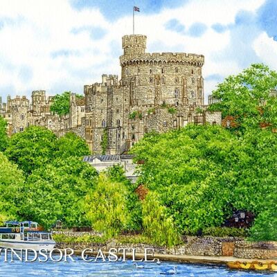 Berkshire, Imán para nevera con vistas al Castillo de Windsor