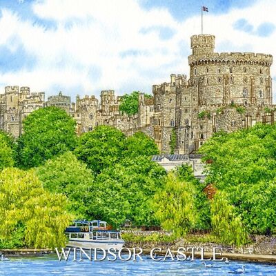 Berkshire, Imán para nevera con vistas al Castillo de Windsor