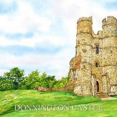 Berkshire, calamita da frigo con vista sul castello di Donnington