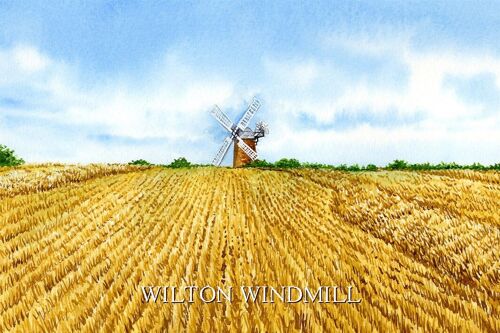 Berkshire ,Fridge Magnet with Wilton Windmill.