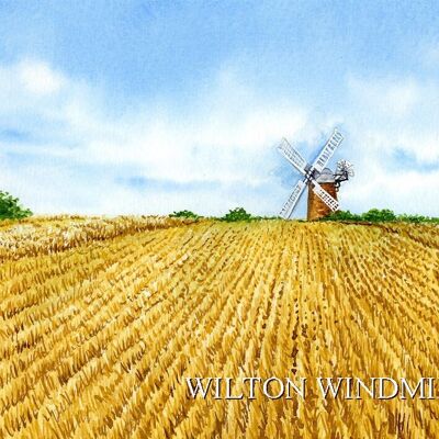 Berkshire ,Fridge Magnet with Wilton Windmill.