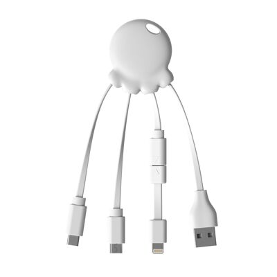 OCTOPUS MFI (Made for Iphone) - Câble de charge multi-connecteurs - Blanc