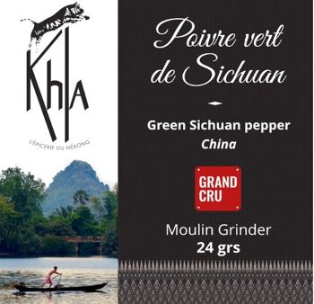Poivre vert de Sichuan - en grains - 24g - Moulin 2