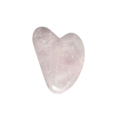 Massaggio viso Gua Sha al quarzo rosa, 7x4 cm