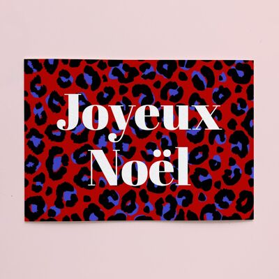 Christmas card - Merry Christmas Leopard