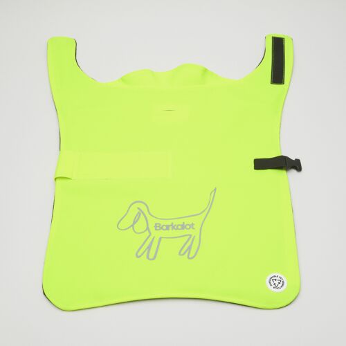 Hi-Vis Yellow Upcycled Dog Raincoat