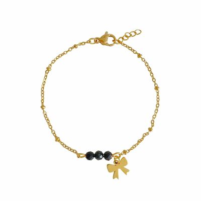 Armband Turmalin & Schleife - Gold