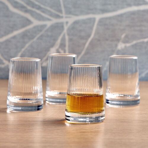 Set of 4 Empire Clear Shot Glasses