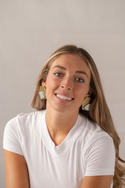 Pendientes Poiret oro y plata