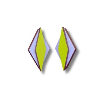 Boucles d'oreilles Colinet Violette et Citron Vert 5