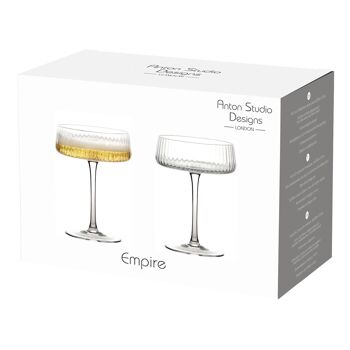 Coffret de 2 soucoupes à champagne Empire 3