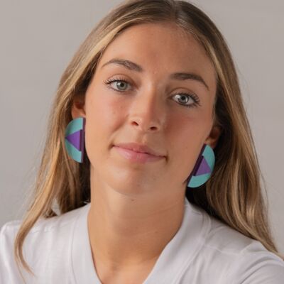 Turquoise and purple Ruhlmann earrings