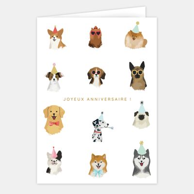 Große Geburtstagskarte - Hunde